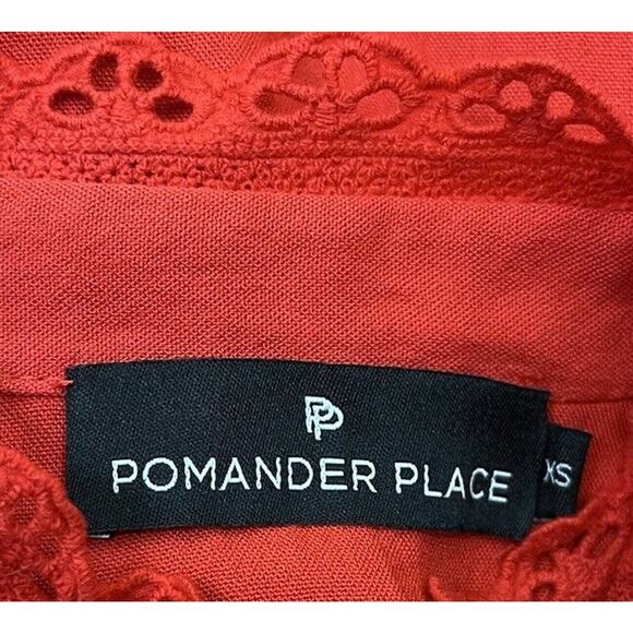 Tuckernuck Pomander Place Dutton Eyelet Sleeveless Mini Dress in Poppy Size XS - Picture 7 of 8